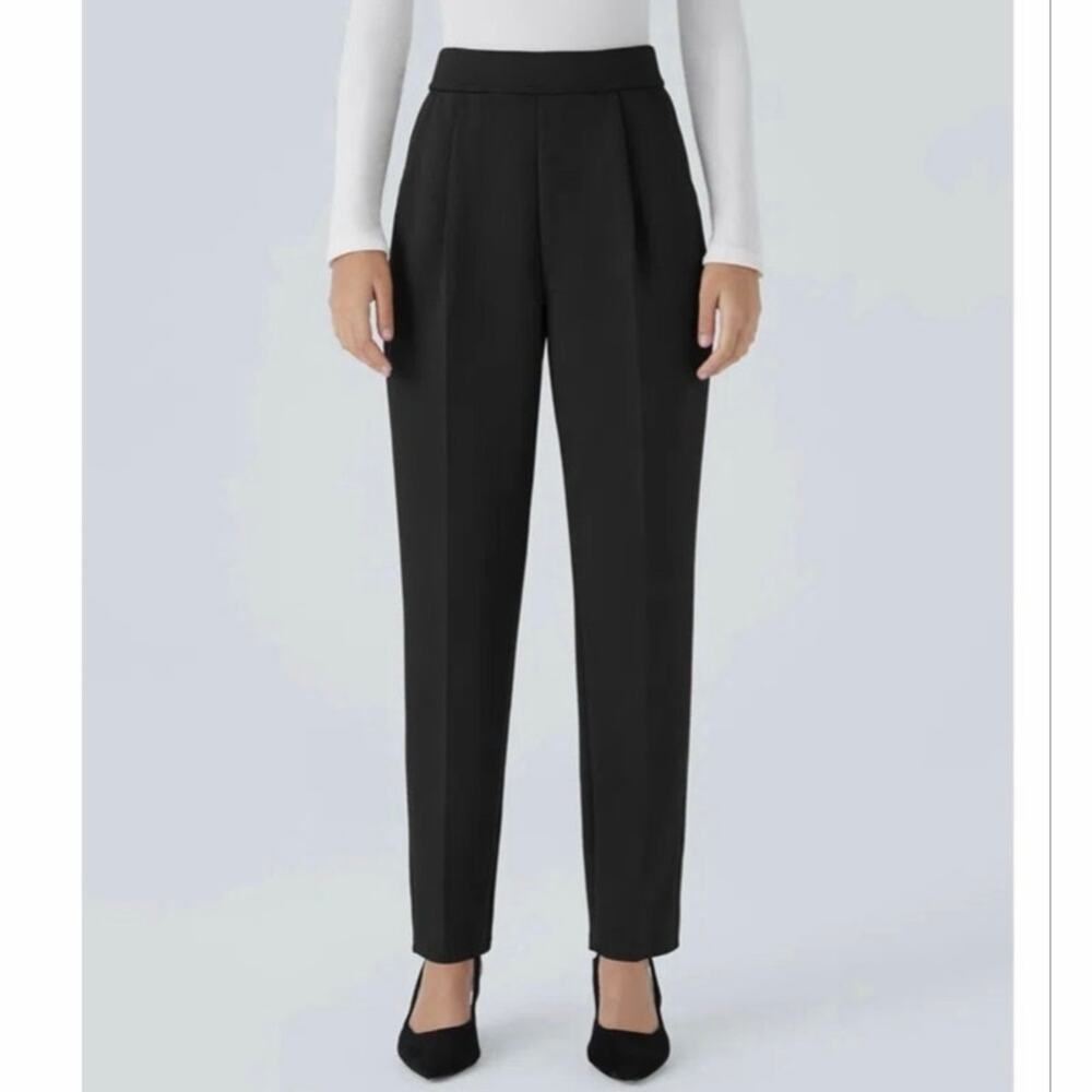 Halara Flex High Waisted Tapered Work Pants Black Size XS Stretch